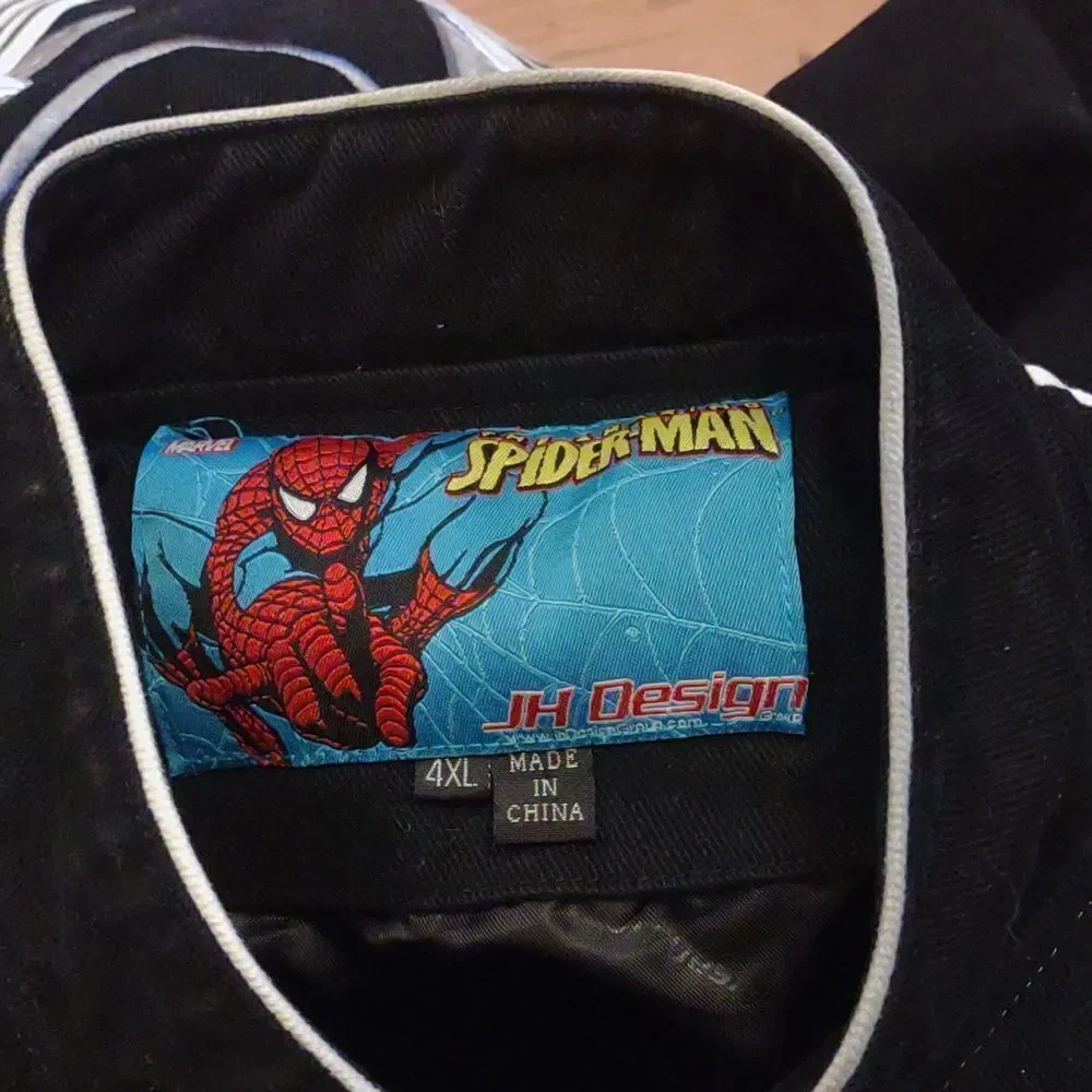 Man Spider man jacket JH design Marvel black and white size 4XL